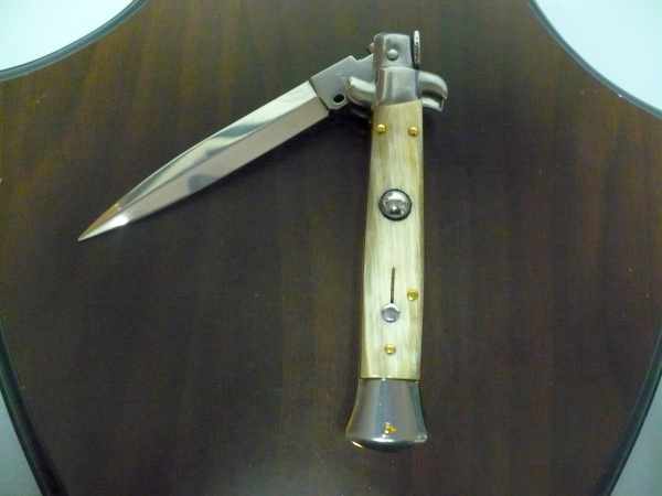 Italian stiletto - pugnale Frank Beltrame - 23 cm -corno di bufalo chiaro- lama dagger  FB 23/48D - 14