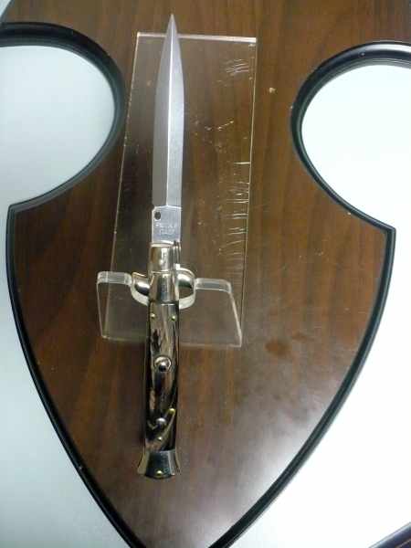 Picklock - Frank Beltrame - Italian stiletto -pugnale 23cm, lama dagger- corno di bufalo scuro FB  P23/58 - 9