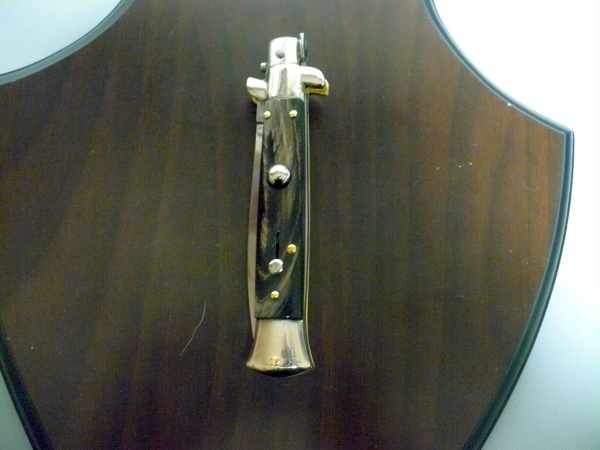 Picklock - Frank Beltrame - Italian stiletto -pugnale 23cm, lama dagger- corno di bufalo scuro FB  P23/58 - 9