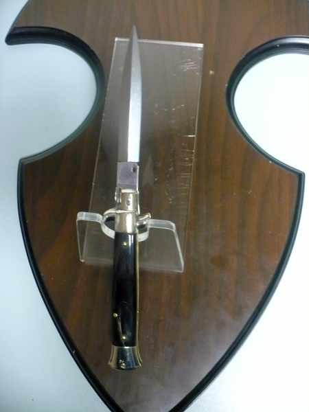 Picklock - Frank Beltrame - Italian stiletto -pugnale 23cm, lama dagger- corno di bufalo scuro FB  P23/58 - 9