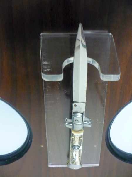 Coltello a scatto - pugnale -Frank Beltrame - italian stiletto 23 cm - corno di cervo / deer horn- lama dagger-  FB 23/63D - 2