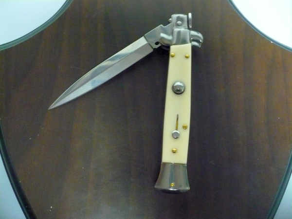 Frank Beltrame italian stiletto - 23 cm imitazione d'avorio - lama dagger - modello FB 23/91D