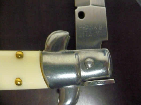 Frank Beltrame italian stiletto - 23 cm imitazione d'avorio - lama dagger - modello FB 23/91D