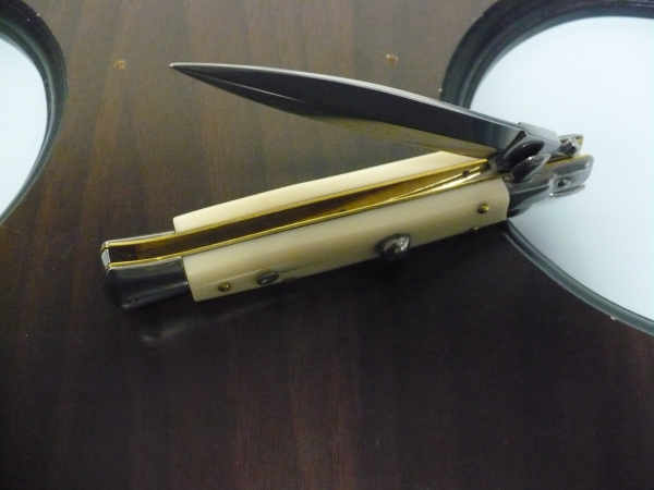 Frank Beltrame italian stiletto - 23 cm imitazione d'avorio - lama dagger - modello FB 23/91D