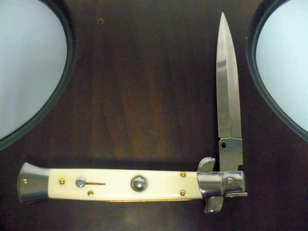 Frank Beltrame italian stiletto - 23 cm imitazione d'avorio - lama dagger - modello FB 23/91D