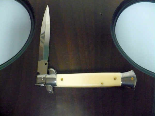 Frank Beltrame italian stiletto - 23 cm imitazione d'avorio - lama dagger - modello FB 23/91D