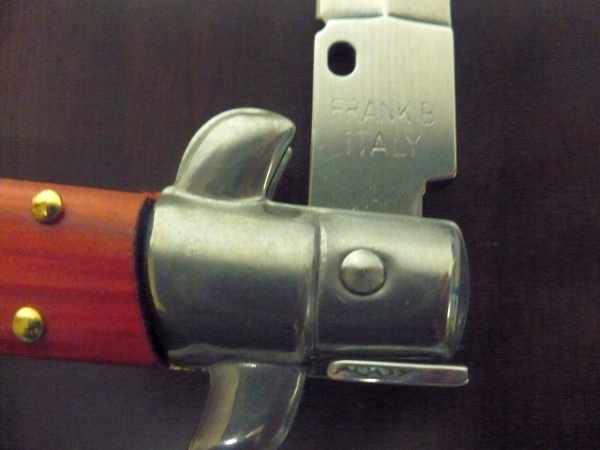 Frank Beltrame italian stiletto - 23 cm legno pregiato, cuore di legno rosso - lama dagger ,modello FB 23/83D- 5