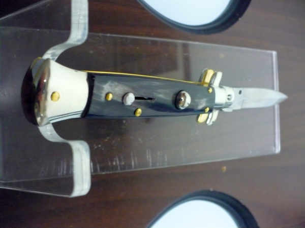 Picklock - Frank Beltrame - Italian stiletto -pugnale 23cm, lama dagger- corno di bufalo scuro FB  P23/58 - 14