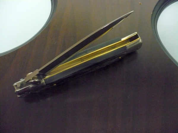 Picklock - Frank Beltrame - Italian stiletto -pugnale 23cm, lama dagger- corno di bufalo scuro FB  P23/58 - 14