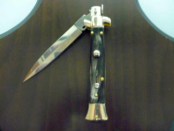 Picklock - Frank Beltrame - Italian stiletto -pugnale 23cm, lama dagger- corno di bufalo scuro FB  P23/58 - 14