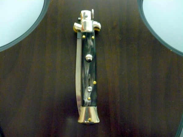 Picklock - Frank Beltrame - Italian stiletto -pugnale 23cm, lama dagger- corno di bufalo scuro FB  P23/58 - 14