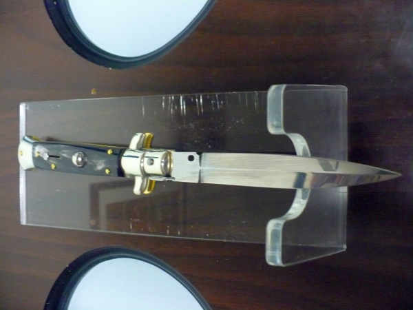 Picklock - Frank Beltrame - Italian stiletto -pugnale 23cm, lama dagger- corno di bufalo scuro FB  P23/58 - 14