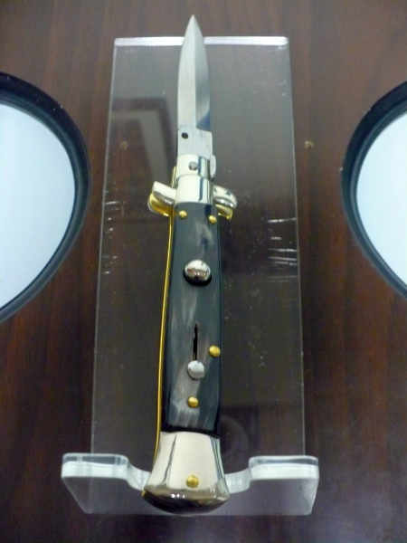 Picklock - Frank Beltrame - Italian stiletto -pugnale 23cm, lama dagger- corno di bufalo scuro FB  P23/58 - 14