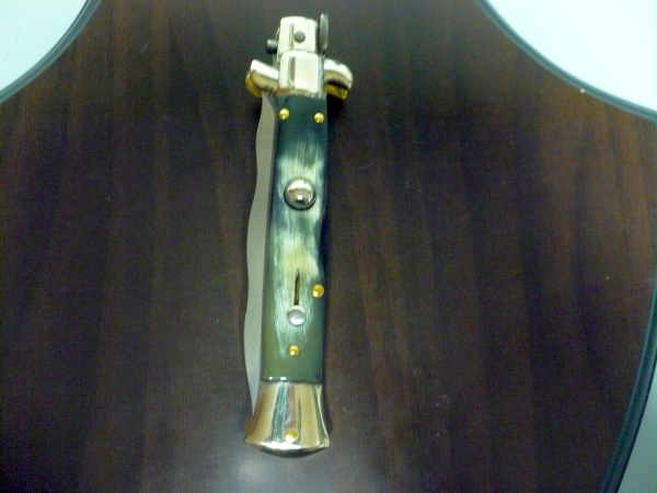 Picklock - Frank Beltrame - Italian stiletto -pugnale 23cm, lama kriss- corno di bufalo brasiliano FB  P23/09 - 15