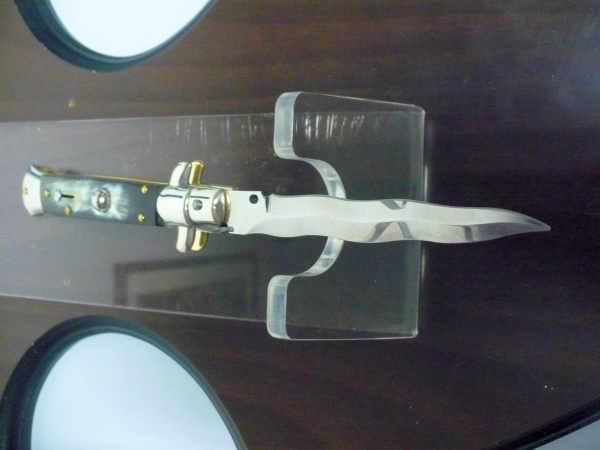 Picklock - Frank Beltrame - Italian stiletto -pugnale 23cm, lama kriss- corno di bufalo brasiliano FB  P23/09 - 15