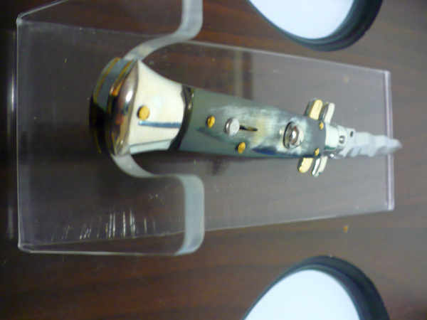 Picklock - Frank Beltrame - Italian stiletto -pugnale 23cm, lama kriss- corno di bufalo brasiliano FB  P23/09 - 15
