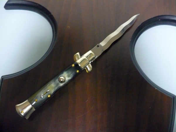 Picklock - Frank Beltrame - Italian stiletto -pugnale 23cm, lama kriss- corno di bufalo brasiliano FB  P23/09 - 15