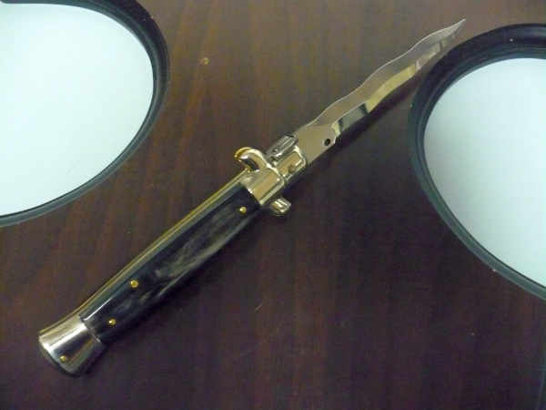 Picklock - Frank Beltrame - Italian stiletto -pugnale 23cm, lama kriss- corno di bufalo brasiliano FB  P23/09 - 15