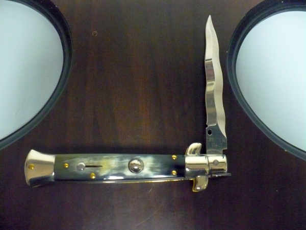 Picklock - Frank Beltrame - Italian stiletto -pugnale 23cm, lama kriss- corno di bufalo brasiliano FB  P23/09 - 15