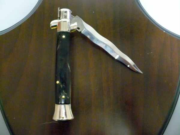 Picklock - Frank Beltrame - Italian stiletto -pugnale 23cm, lama kriss- corno di bufalo scuro FB  P23/58- 10