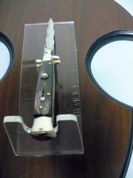 Picklock - Frank Beltrame - Italian stiletto -pugnale 23cm, lama kriss- corno di bufalo scuro FB  P23/58- 10