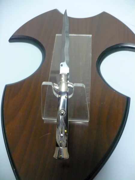 Picklock - Frank Beltrame - Italian stiletto -pugnale 23cm, lama kriss- corno di bufalo scuro FB  P23/58- 10