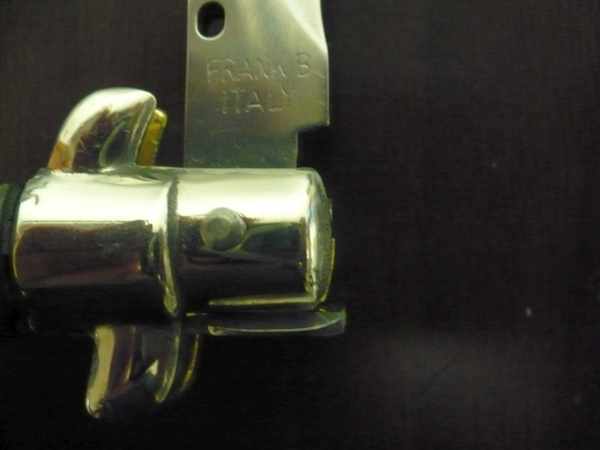 Picklock - Frank Beltrame - Italian stiletto -pugnale 23cm, lama kriss- corno di bufalo scuro FB  P23/58- 10