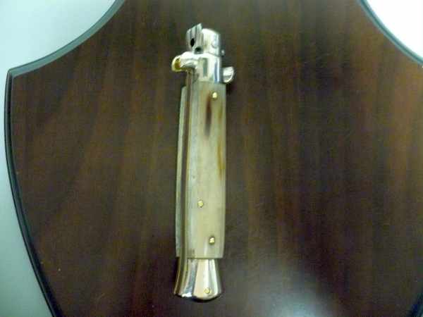 Picklock - Frank Beltrame - Italian stiletto -pugnale 23cm, lama kriss- corno di bufalo chiaro FB  P23/48- 7