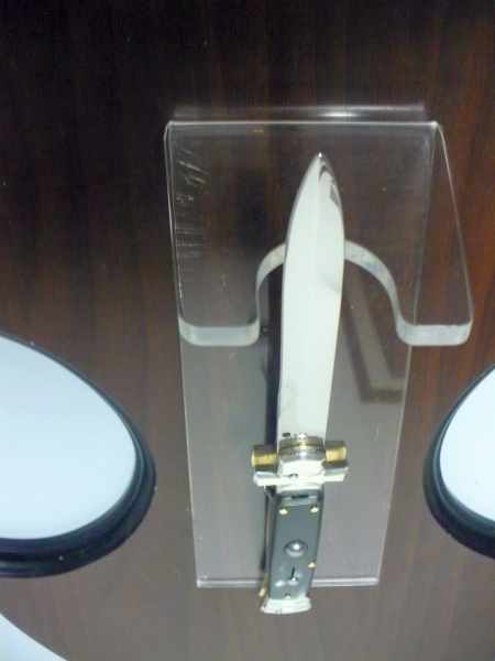 Italian stiletto - AGA Campolin - maltese / crociato - 23cm - corno di bufalo brasiliano / brazilian buffalo horn - 1