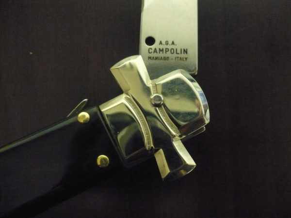 Italian stiletto - AGA Campolin - maltese / crociato - 23cm - corno di bufalo brasiliano / brazilian buffalo horn - 1