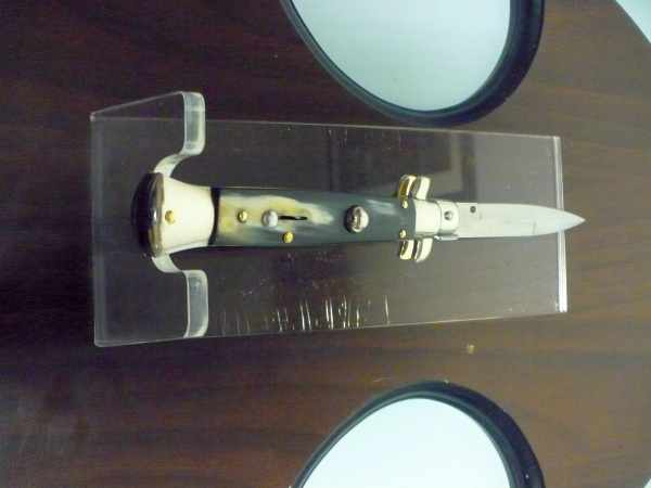 Picklock - Frank Beltrame - Italian stiletto -pugnale 23cm, lama baionetta- corno di bufalo brasiliano FB  P23/09 - 2