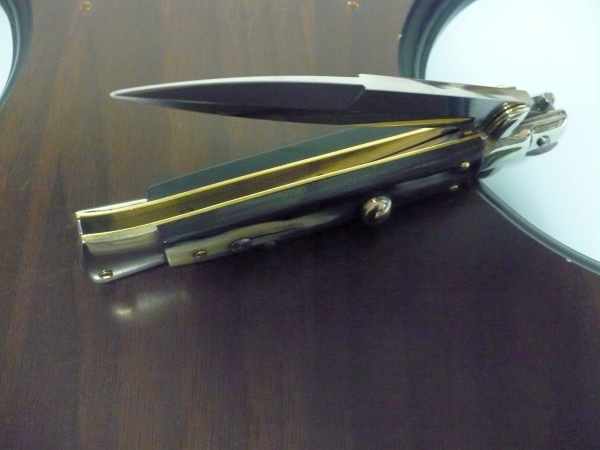 Picklock - Frank Beltrame - Italian stiletto -pugnale 23cm, lama baionetta- corno di bufalo brasiliano FB  P23/09 - 2