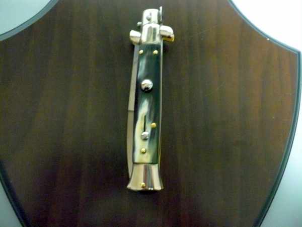 Picklock - Frank Beltrame - Italian stiletto -pugnale 23cm, lama baionetta- corno di bufalo brasiliano FB  P23/09 - 2