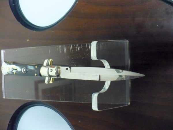 Picklock - Frank Beltrame - Italian stiletto -pugnale 23cm, lama baionetta- corno di bufalo brasiliano FB  P23/09 - 2