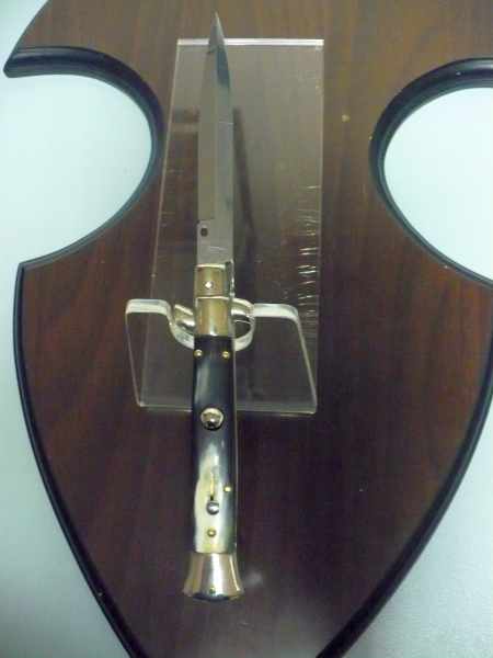 Picklock - Frank Beltrame - Italian stiletto -pugnale 23cm, lama baionetta- corno di bufalo brasiliano FB  P23/09 - 2