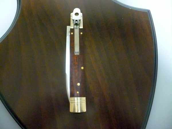 Slim Leverlock 23cm AKC-WORLD- snake wood - legno di serpente , lama damascus , modello AKCW-LEV23-SW-DAM