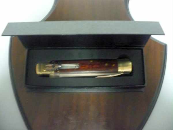 Slim Leverlock 23cm AKC-WORLD- snake wood - legno di serpente , lama damascus , modello AKCW-LEV23-SW-DAM