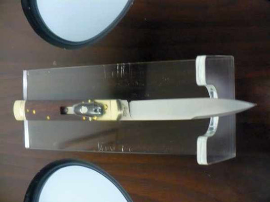 Slim Leverlock 23cm AKC-WORLD- snake wood - legno di serpente , lama damascus , modello AKCW-LEV23-SW-DAM