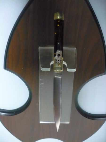 Slim Leverlock 23cm AKC-WORLD- snake wood - legno di serpente , lama damascus , modello AKCW-LEV23-SW-DAM