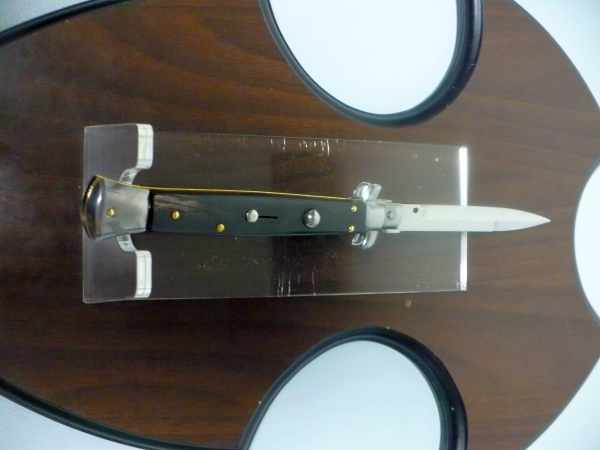 Frank Beltrame , italian stiletto , pugnale - 28 cm , corno di bufalo scuro,baionetta , modello FB 28/58B - 18