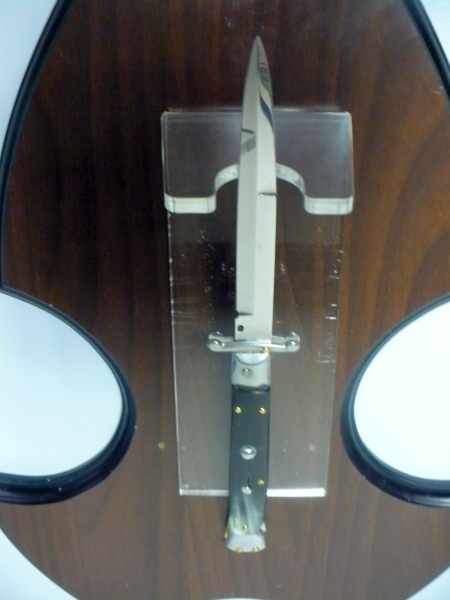 Swinguard Frank Beltrame - italian stiletto 28 cm - corno di bufalo brasiliano- lama baionetta FB 550/09 B - 19