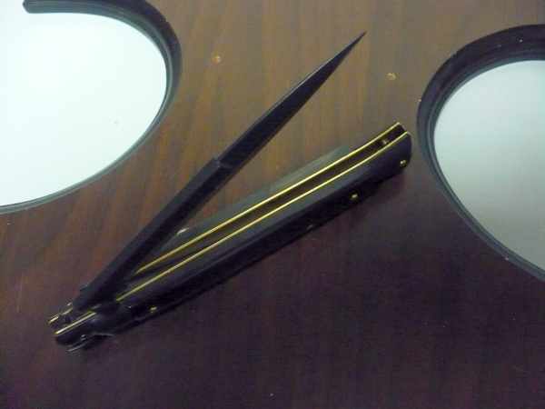 Frank Beltrame , italian stiletto , pugnale - 28 cm , corno di bufalo scuro,baionetta teflonata nero, modello FB 28/58B - 3