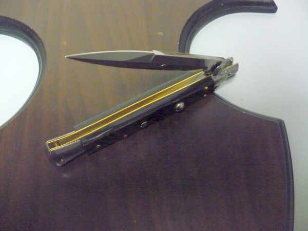 Frank Beltrame , italian stiletto , pugnale - 28 cm , corno di bufalo scuro,lama baionetta , modello FB 28/58B - 13