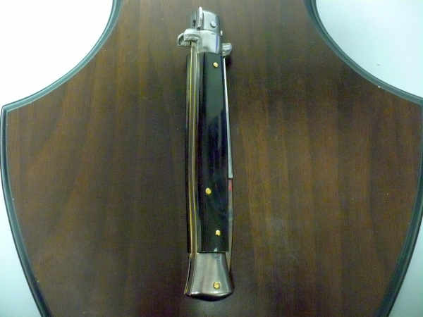 Frank Beltrame , italian stiletto , pugnale - 28 cm , corno di bufalo scuro, lama baionetta, modello FB 28/58B- 11