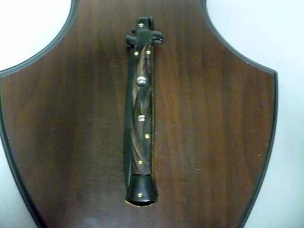 Frank Beltrame , italian stiletto , pugnale - 28 cm , corno di bufalo scuro,baionetta teflonata nero, modello FB 28/58B - 2