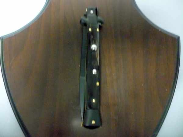 Frank Beltrame , italian stiletto , pugnale - 28 cm , corno di bufalo scuro,baionetta teflonata nero, modello FB 28/58B - 4