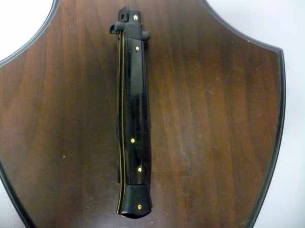 Frank Beltrame , italian stiletto , pugnale - 28 cm , corno di bufalo scuro,baionetta teflonata nero, modello FB 28/58B - 1