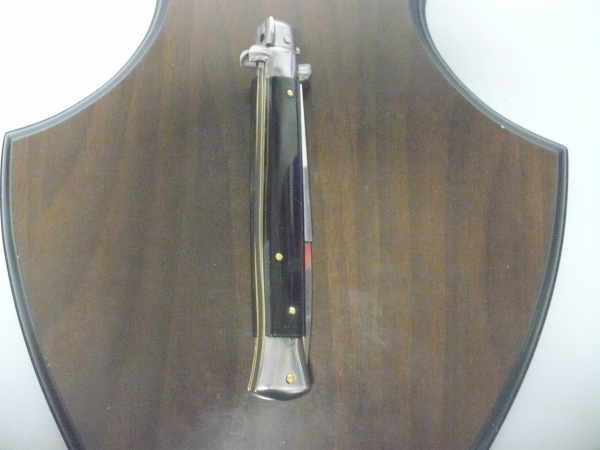 Frank Beltrame , italian stiletto , pugnale - 28 cm , corno di bufalo scuro,lama baionetta , modello FB 28/58B - 13