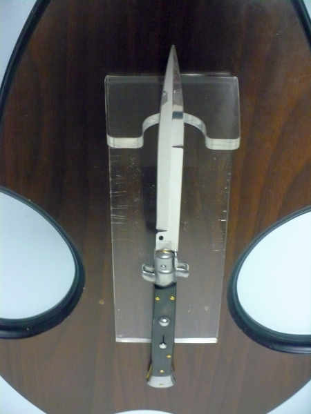 Frank Beltrame , italian stiletto , pugnale - 28 cm , corno di bufalo scuro,lama baionetta , modello FB 28/58B - 13