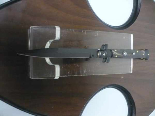 Frank Beltrame , italian stiletto , pugnale - 28 cm , corno di bufalo scuro,baionetta teflonata nero, modello FB 28/58B - 1